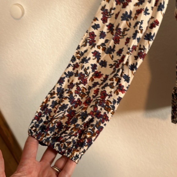 Promesa Boho Floral Lace Trim Blouse Size Large - Picture 3 of 8